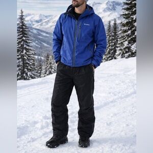 Columbia Sportswear Black Nylon Snow Pants Winter Ski Insulated Men’s Size S